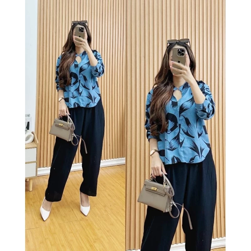 INKA | ONE SET VIRAL KEKINIAN | SETELAN WANITA TEBARU | RAYON | LD 110 CM