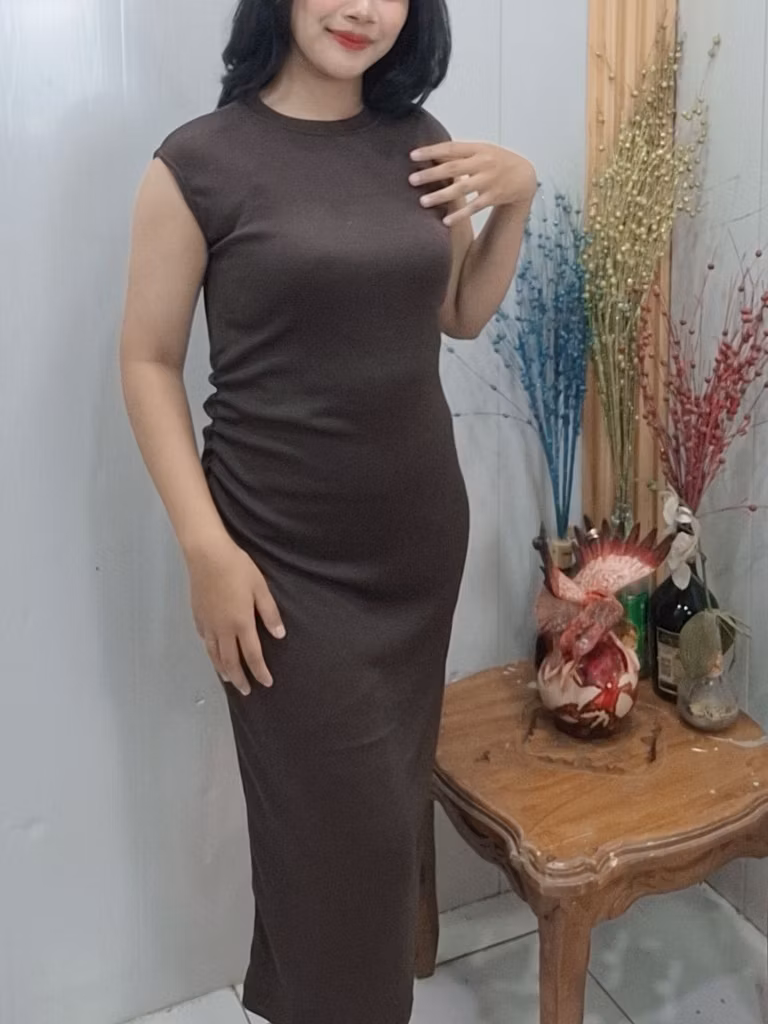 Marissa Bodycon Long Dress Wanita / ZolLaris.id