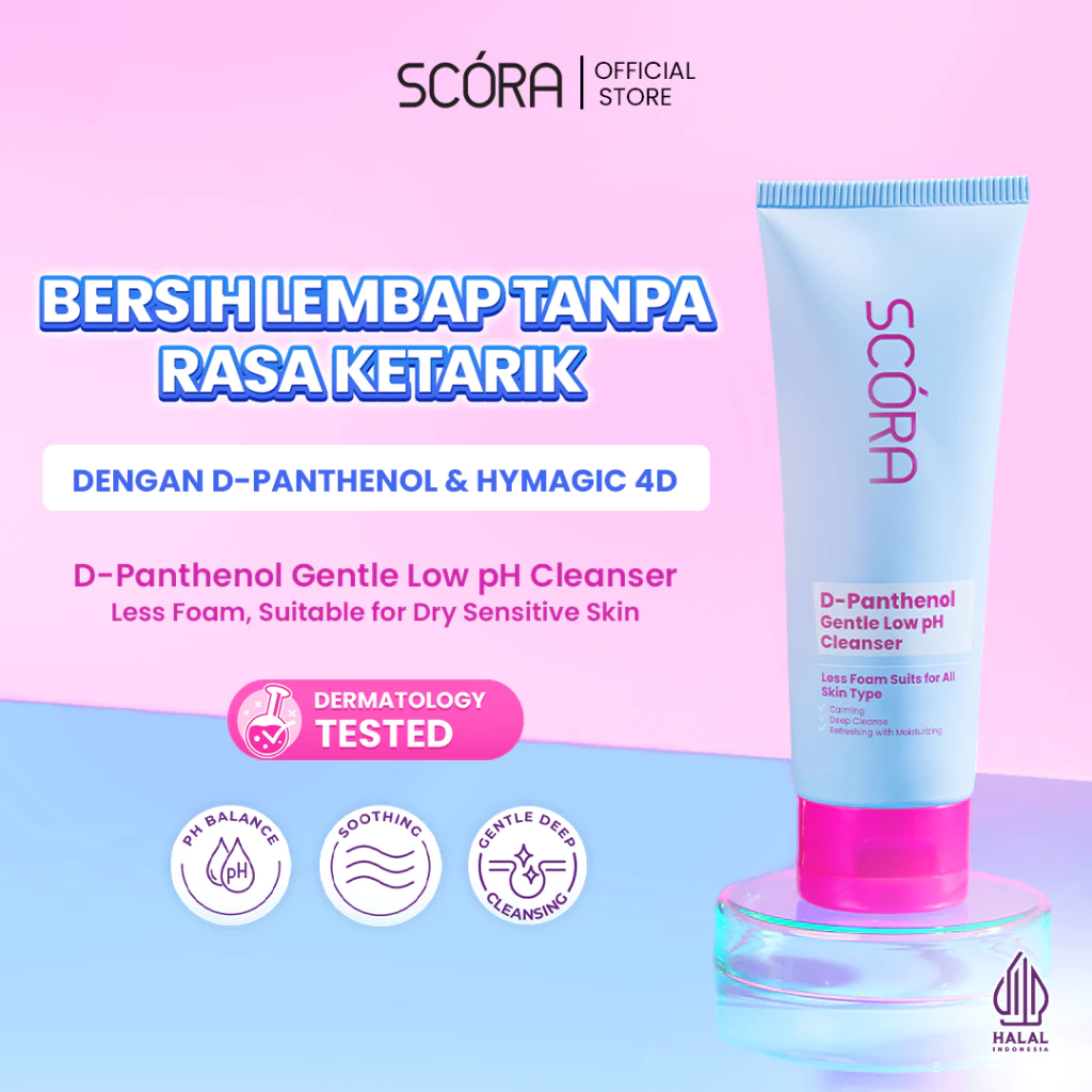 SCORA D-Panthenol Gentle Low pH Cleanser 100ml Sabun Cuci Muka Sensitive Skin Friendly