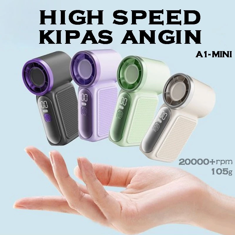 Apromee A1-Mini Kipas Angin Portable Mini Tahan Lama 20000rpm High Speed Wind Kipas Angin Kecil 3000mAh Adjustable 100 Gear Kipas Genggam
