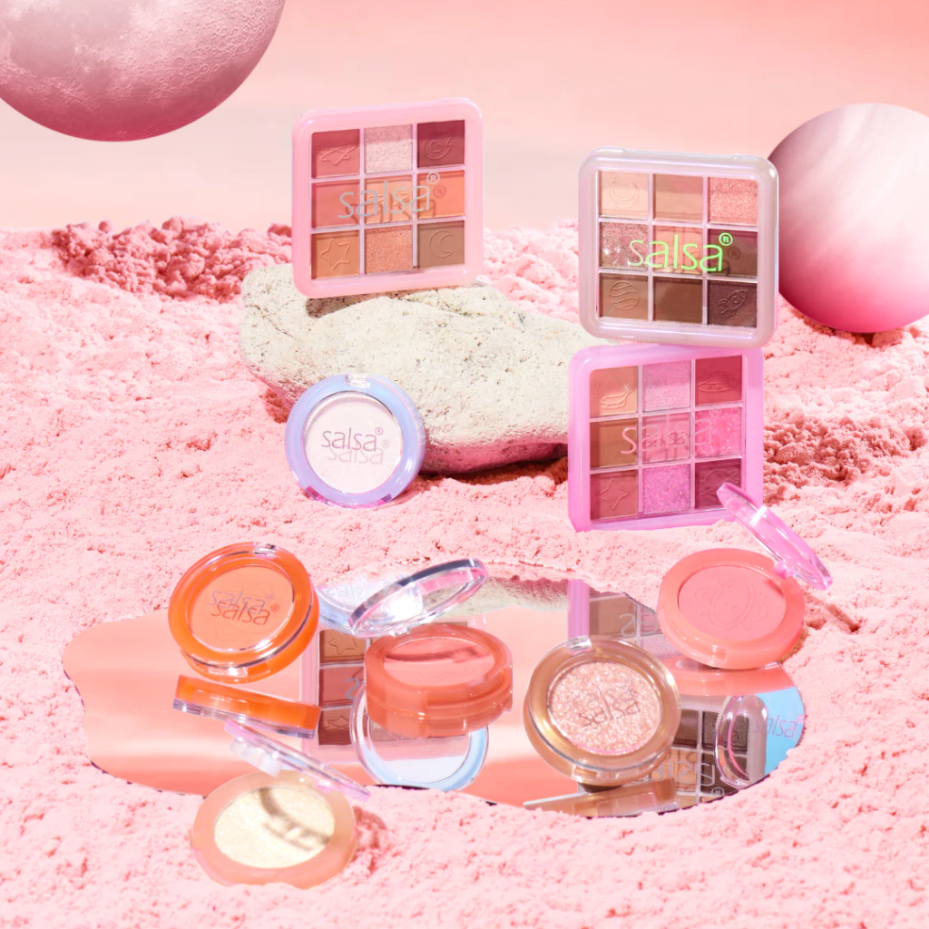AS Salsa Eyeshadow Palette Galaxy Series Eye Shadow | Blush On Blushon | Highlighter Mata Milky Way