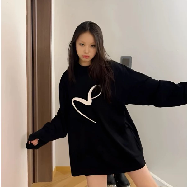SM COLLECTIONN ATASAN WANITA BLACKDOKI LENGAN PANJANG FULL PRINT