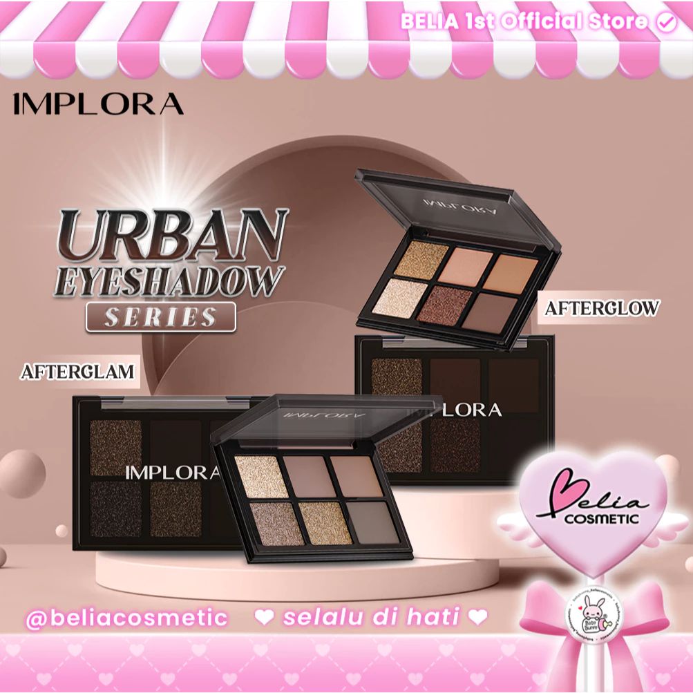 ™ BELIA ™ IMPLORA Urban Eyeshadow Palette | Pigmented | Tahan Lama