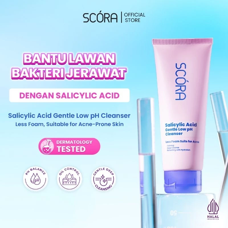 [Hero] SCORA Salicylic Acid Gentle Low pH Cleanser Sabun Cuci Muka Oily Acne Prone Skin Friendly