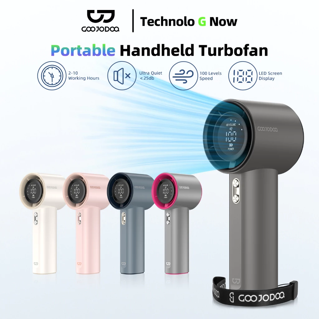 Goojodoq kipas turbo GFS001 100 gear wind hight-speed kipas angin digital display adjustable fan