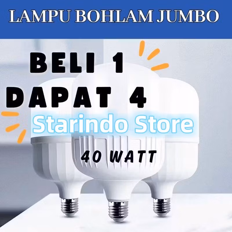 Promo Beli 1 Dapat 4 Lampu Led Jumbo 40Watt