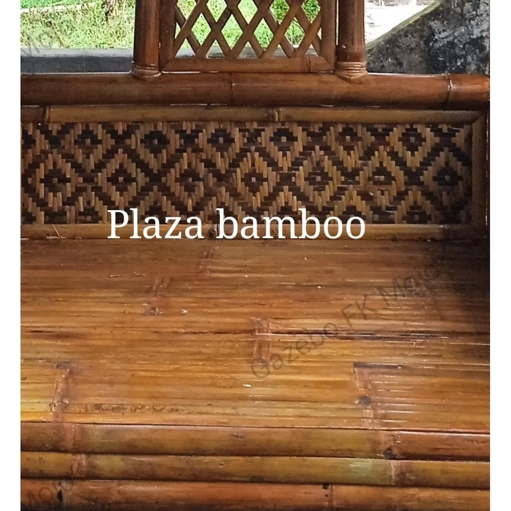 Anyaman bambu motif 60 cm x 2,5 mtr | Bilik bambu full kulitan | plafon bambu