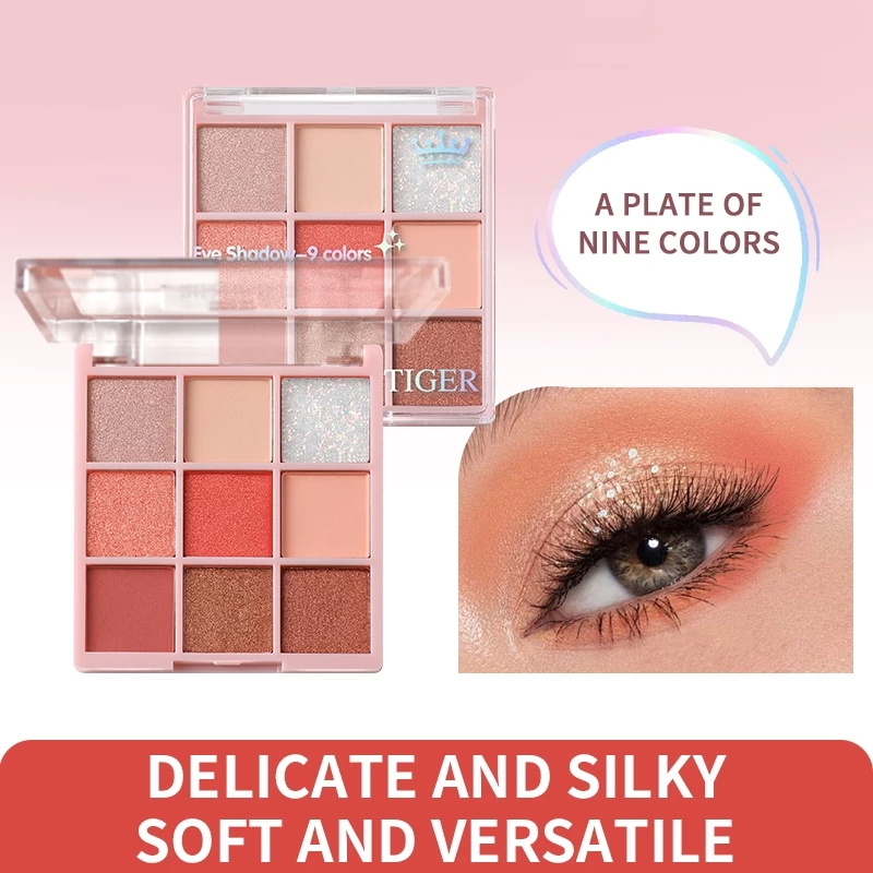 YOO TIGER Long-lasting Eyeshadow 9 Colors Highlighter Pallete