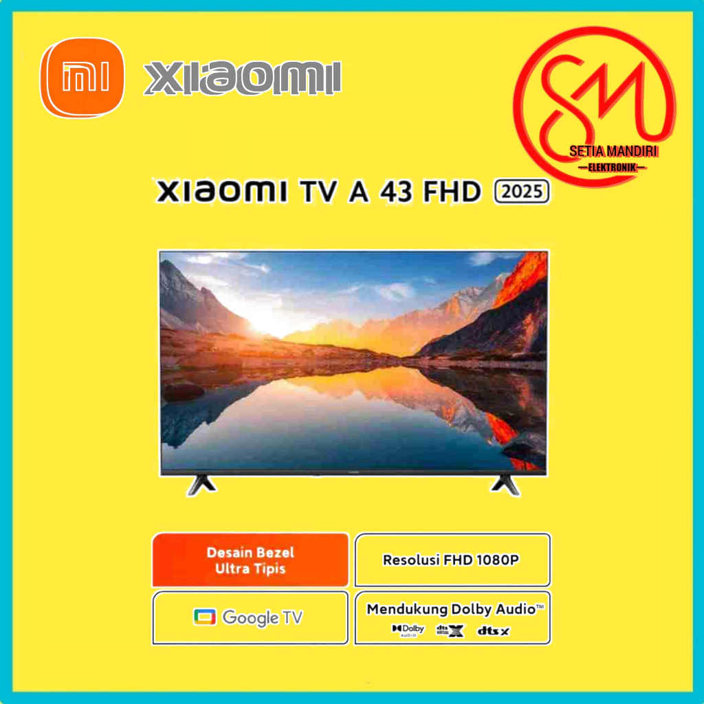 Xiaomi Google TV A 43 2025 FHD | Google TV | Dolby Audio™, DTS:X, dan DTS® | Smart TV
