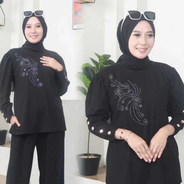AL ARSY-Set Wanita Kekinian Setelan Knit Rib Premium Terbaru