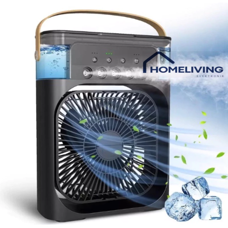 Homeliving Kipas Ac Air Cooler pendingin Ruangan Mini bisa tambah Es Batu Dingin Tahan Lama