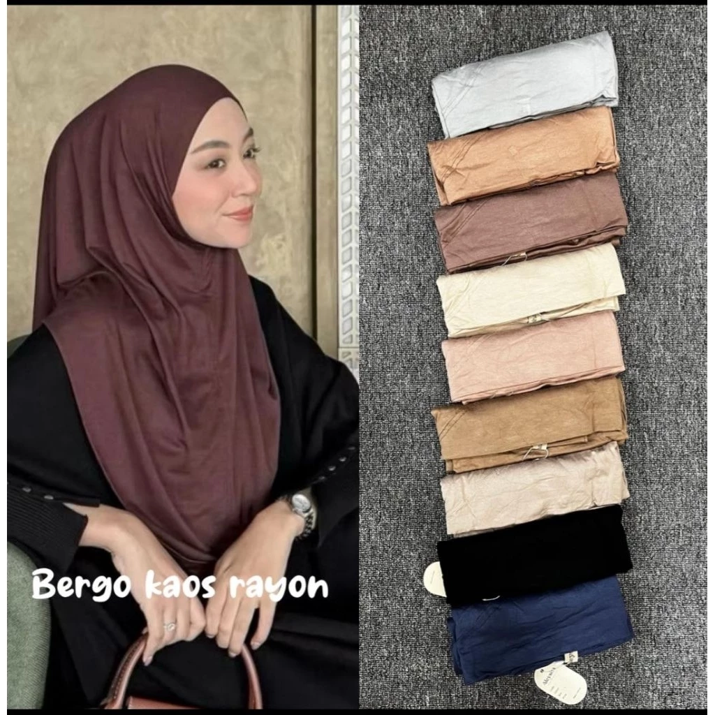 Bergo Siria / Hijab instan / rayon premium /