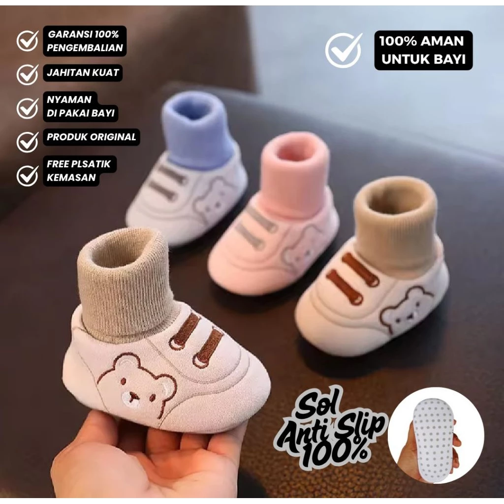 Sepatu Bayi Kaos Kaki Karakter 0-12 Bulan