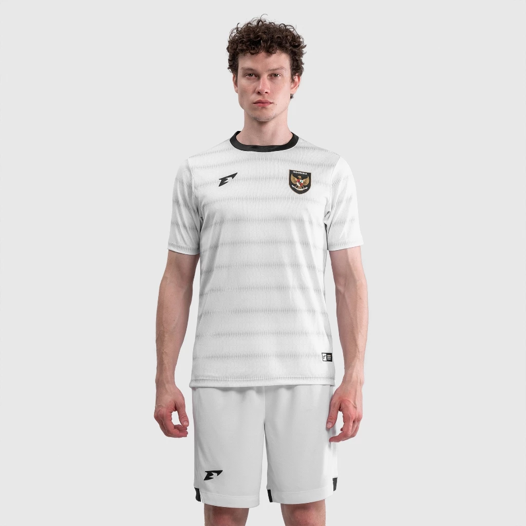 Erspo Timnas 2025 Jersey Supporter Away SS Men White Grey Black