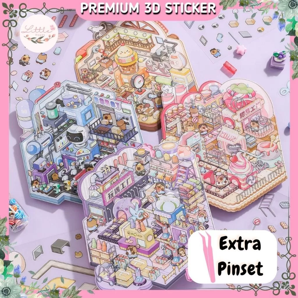 STICKER 3D Premium Satisfying Decoration Landscaping Creative Mainan Anak Unik Lucu Viral