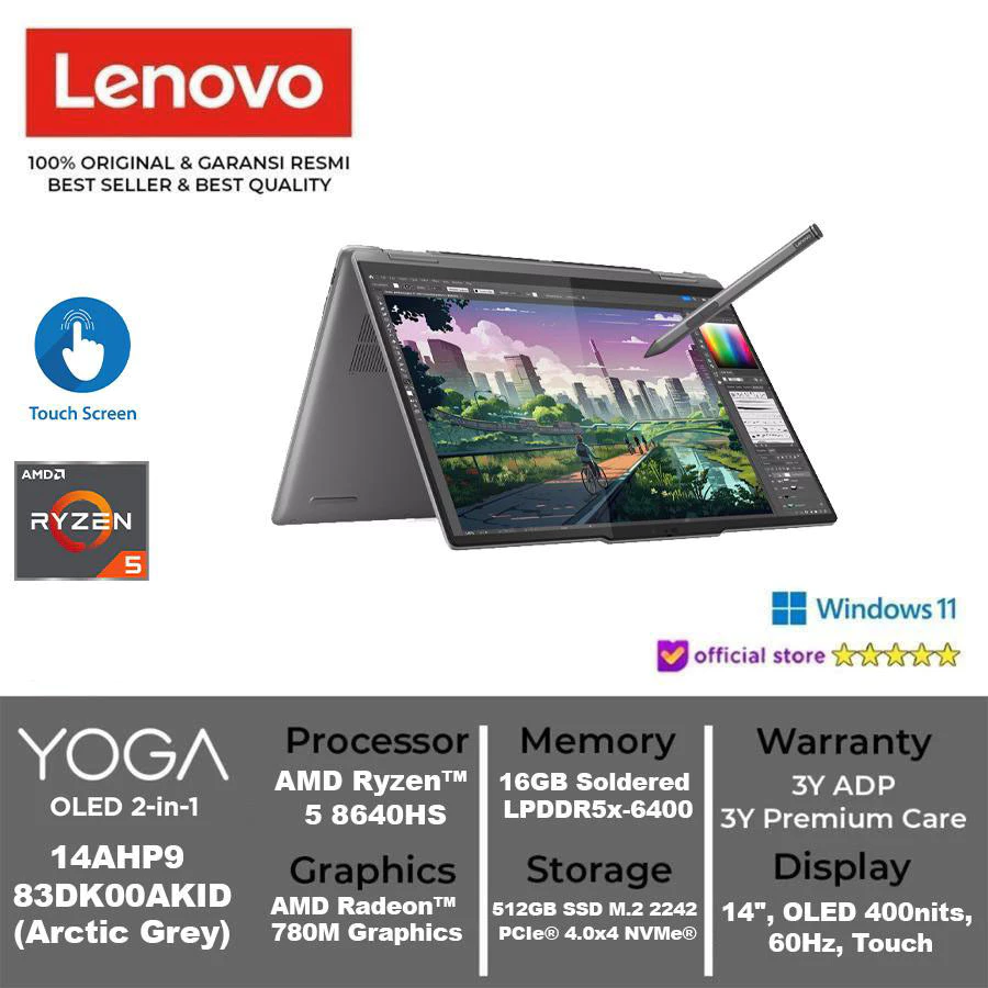 LENOVO YOGA 7 OLED 2 in 1 14AHP9 83DK00AKID Ryzen 5