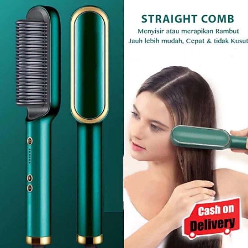 Catokan Sisir Hair Straightener (5292) - Catokan Sisir Pelurus Rambut Besar