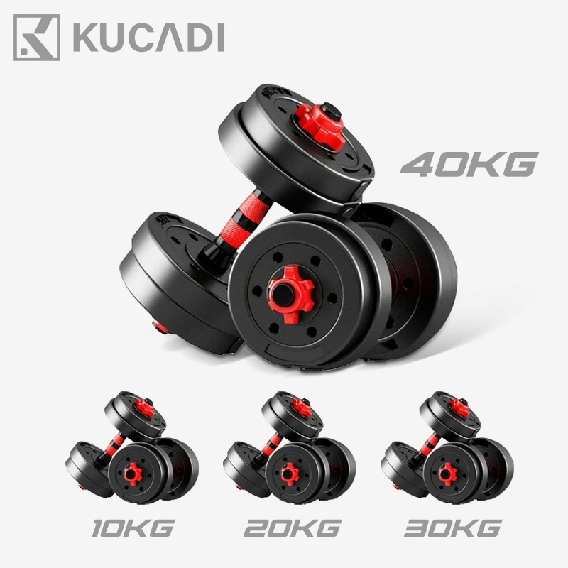40. KUCADI Dumbbell Barbel Set Peralatan Fitness