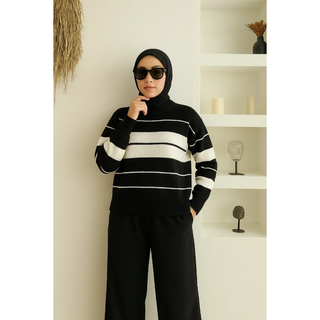 Meira Rinsyi Rajut Wanita Blouse Knited Sweater Rajut Wanita Blouse Knited wear versi 12 get