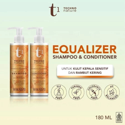 Makarizo T1 Techno Nature Equalizer Shampo & Conditioner 180ml