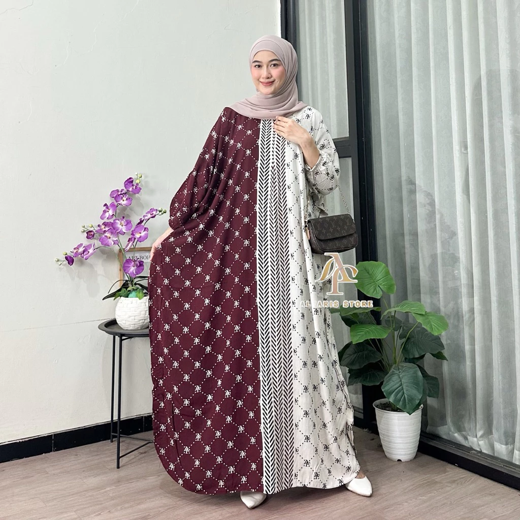 Kaftan Motif Aisyah Rayon Tebal Jumbo Ld 180 cm