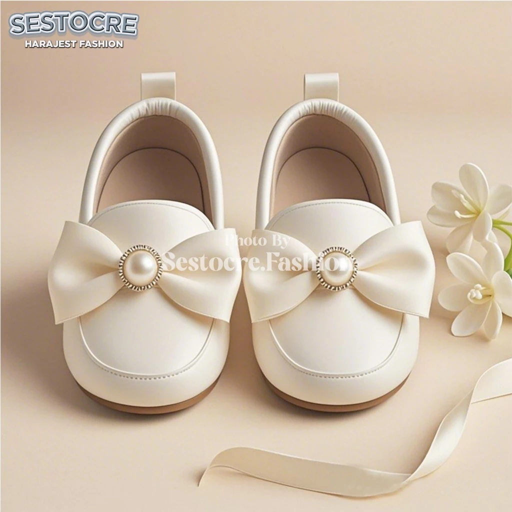 Sepatu bayi perempuan 0 12 bulan /  Sepatu Baby Cewek Prewalker Shoes tali pita lucu anti slip ringan PITA Shoes - SHF