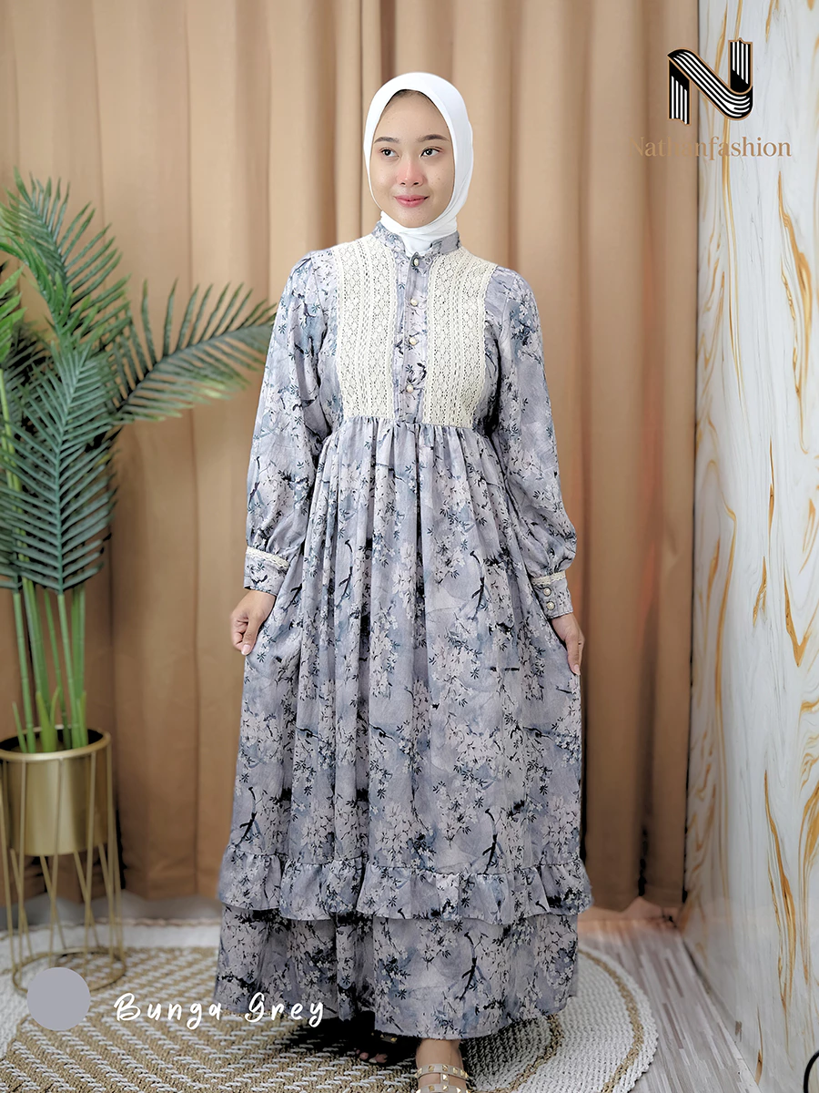 Baju Gamis Dress Wanita Motif