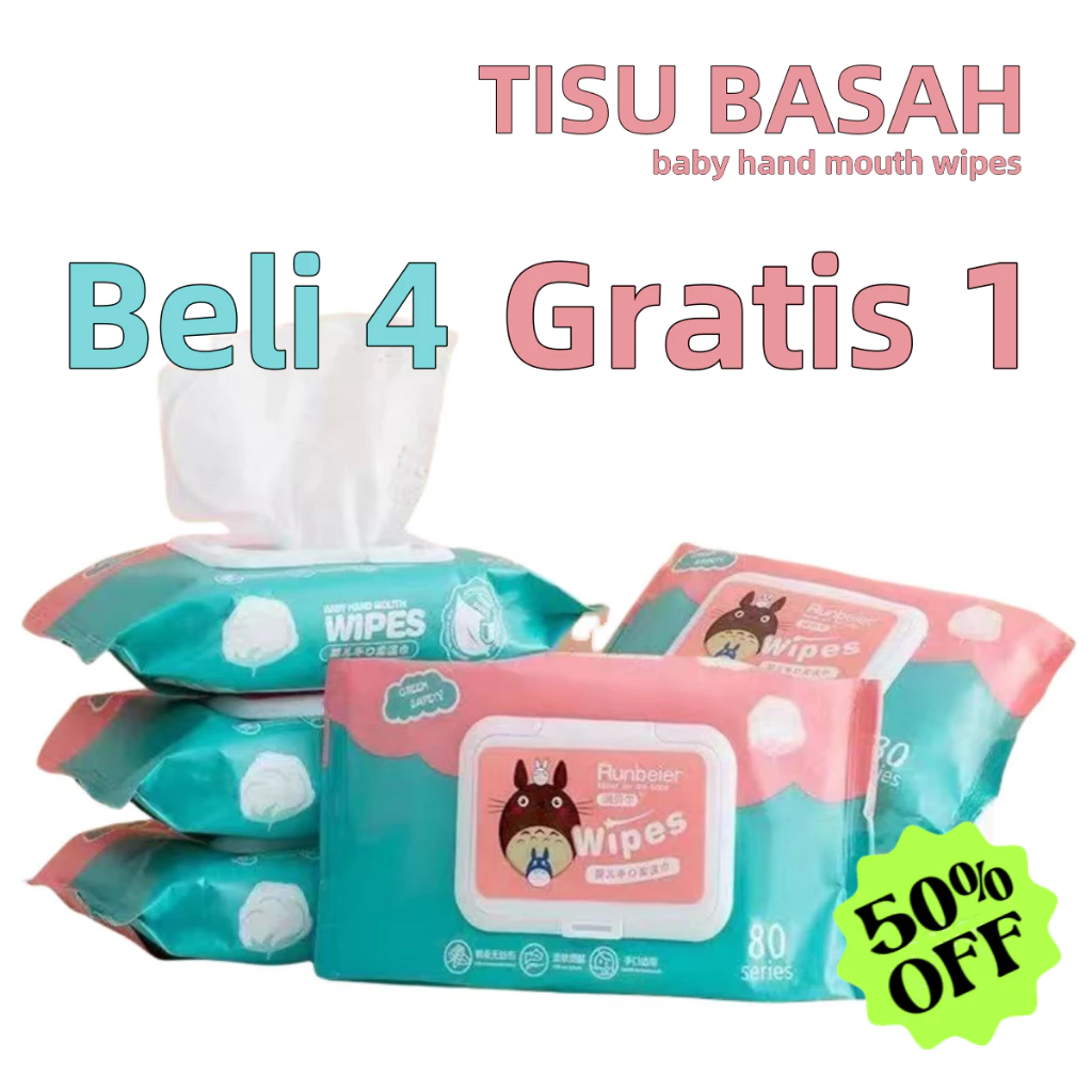 TISSUE BASAH BAYI ISI 80 LEMBAR 2Gaya Tisu Basah Dikirim Secara Acak TISSUE BASAH BABY MURAH WIPES WET TISSUE BABY Tanpa Parfum Pewangi & Alkohol 24 bulan tisu bas