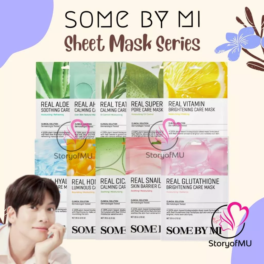StoryofMU [BPOM] SOME BY MI Real Care Sheet Mask SomeByMi 20gr series - Masker Perawatan wajah