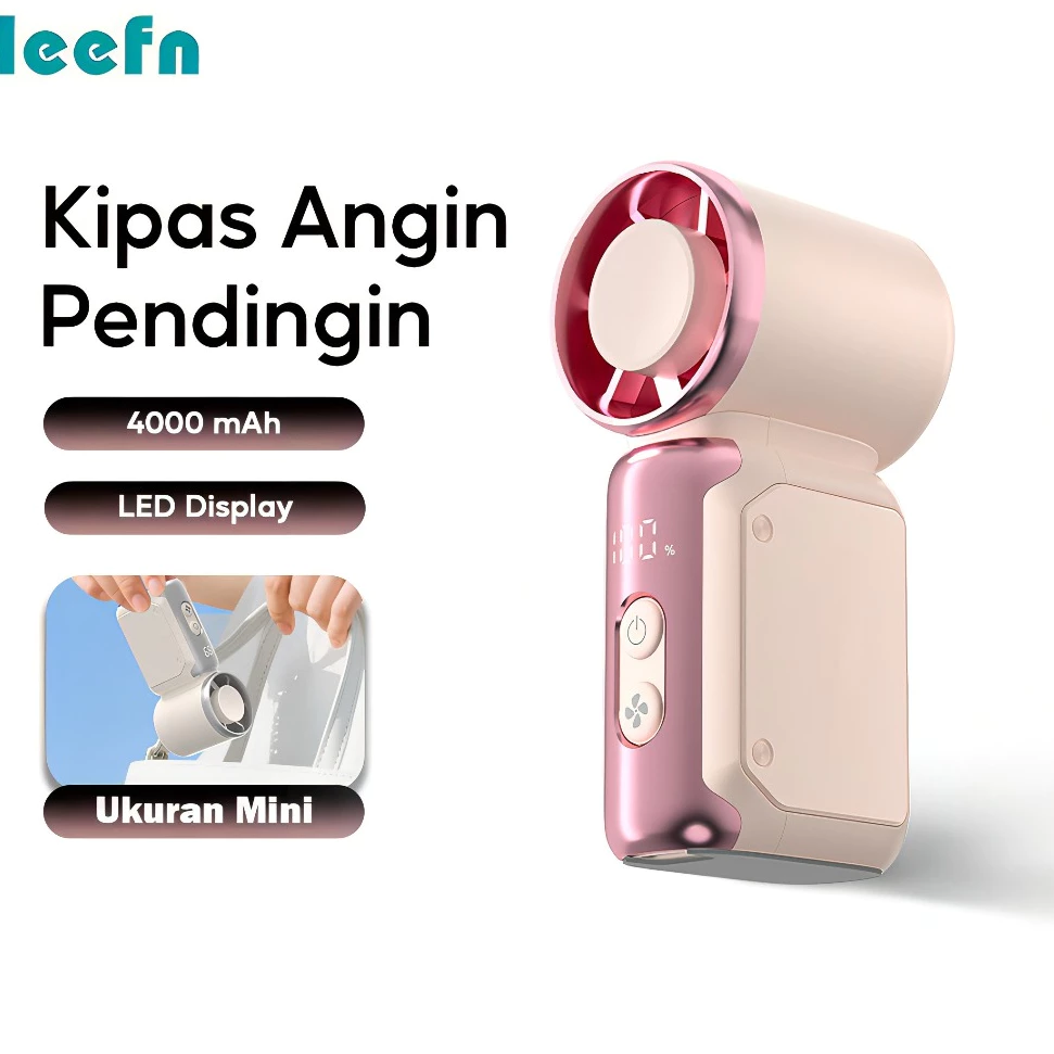 Heefn Kipas Angin Mini Genggam High Speed Kipas Mini Portable 20000Rpm 199Level