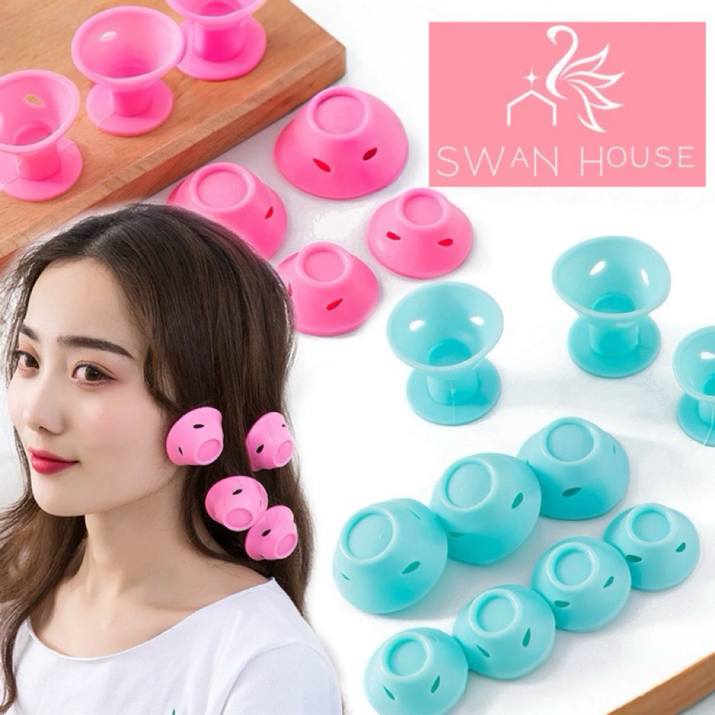 10Pcs Lembut Magic Rol Rambut Pengeriting Rambut Tidak Panas Alat Styling Rambut / Magic Roll Rambut / Alat Curly Rambut / Alat Pengeriting Rambut SH M04