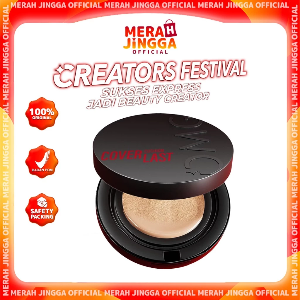 OMG Oh My Glam Coverlast Cushion 15gr |  Merah Jingga Official
