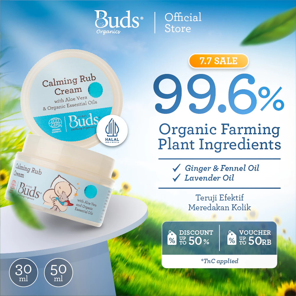 Buds Organics Calming Rub Cream | Calming Baby Cream - Krim Bayi dan Anak
