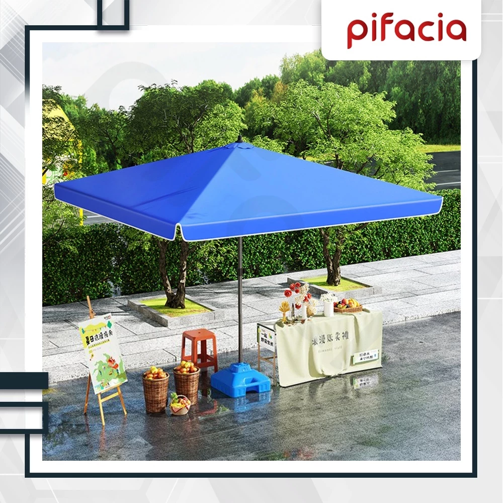 PIFACIA Payung Dagang Tenda Jualan Bazar Jumbo Persegi Lipat Portable Serbaguna Anti Panas Hujan Mudah Dipasang