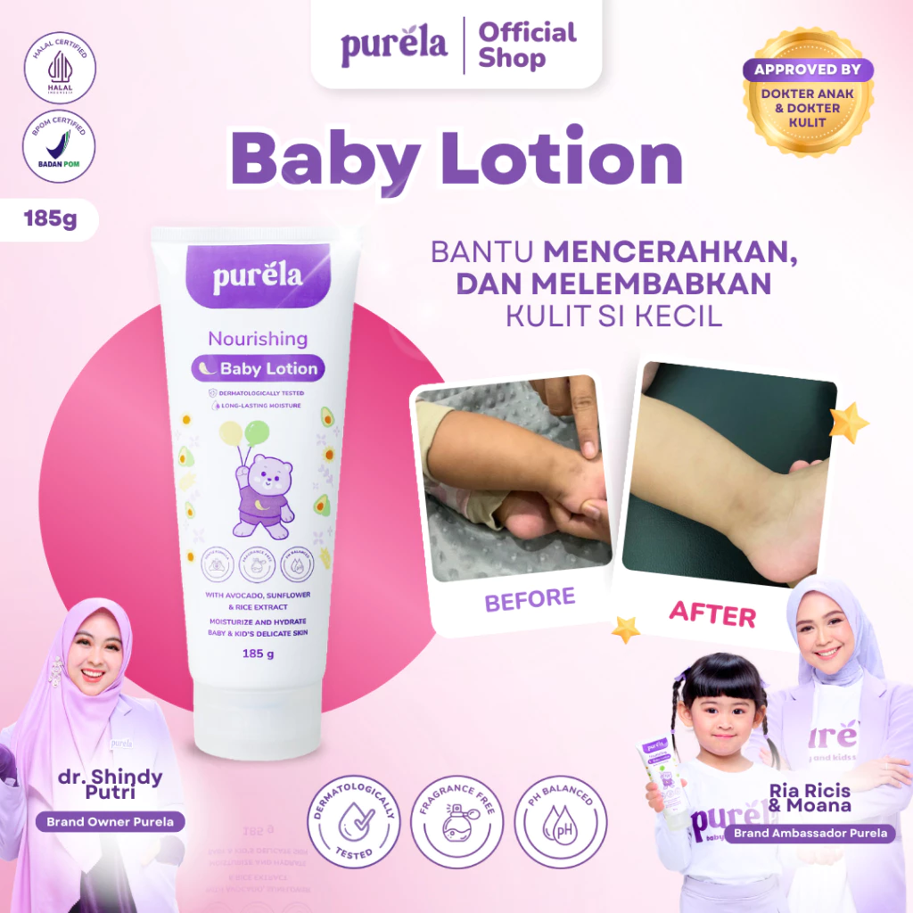 [PILIHAN RICIS DAN MOANA] Nourishing Baby Lotion 185 - Natural Skincare - Skincare Baby - Lotion Baby - Natural Organic Baby Newborn Toddler