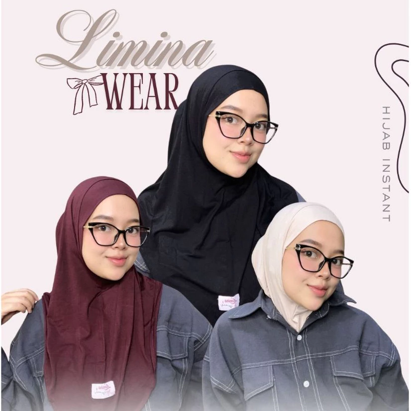 Limina Wear Hijab Instan Bergo Simple Rayon Spandex Nyaman Stylish Praktis Bahan Adem Lentur Cocok Untuk Sekolah Kuliah Hangout Kerja Dan Keseharian