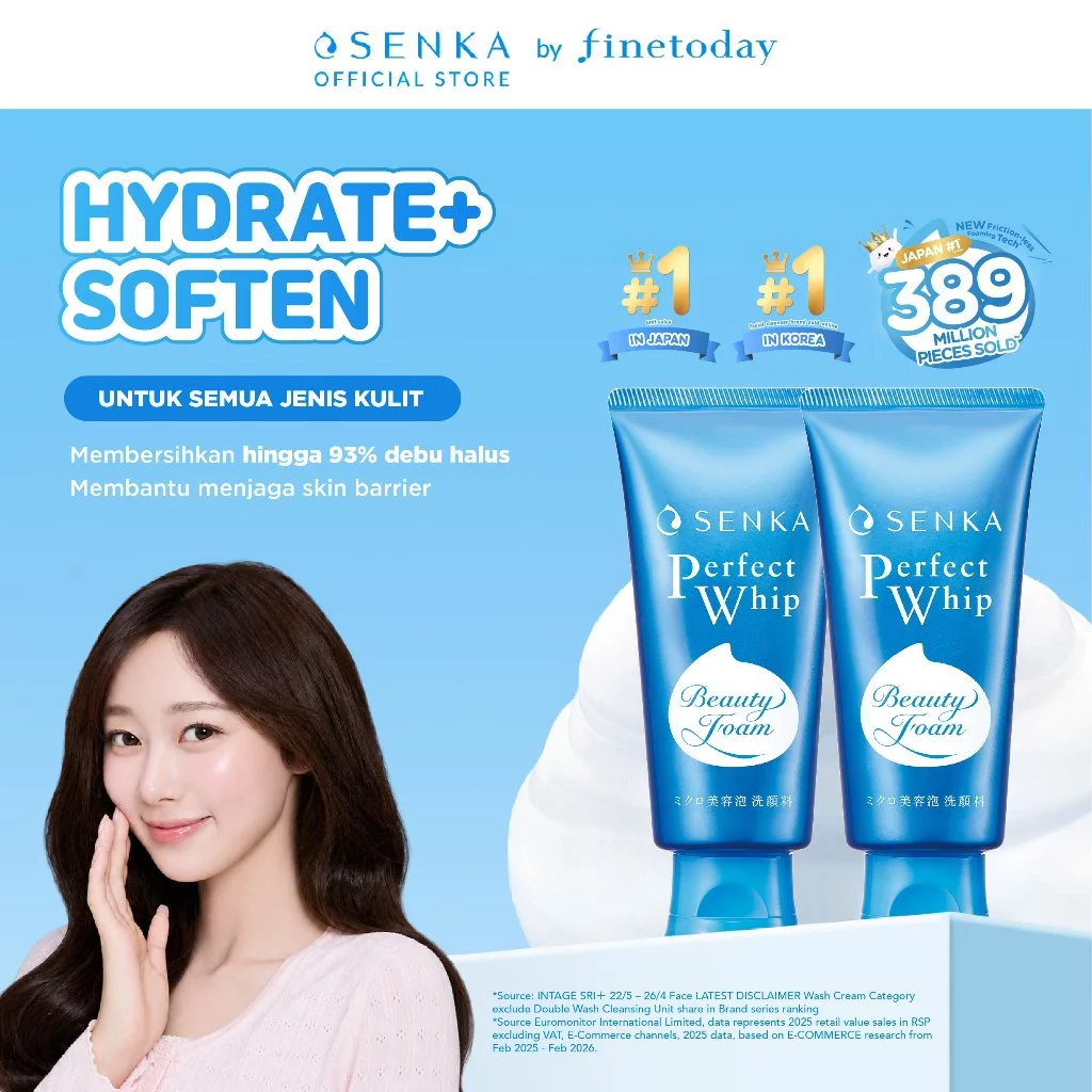 Senka Perfect Whip Facial Foam From Japan 120gr Twinpack