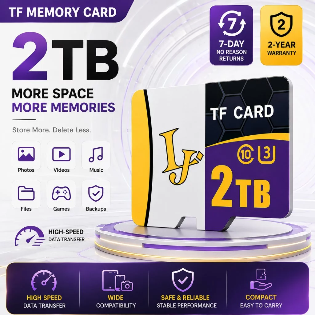 PUNING Memory Card 2TB Turbo Series Micro SD 200MBs Kartu Memori 1TB 512GB 256GB 128GB Class 10 High Speed TF Card untuk CCTV Ponsel Kamera Garansi 2 tahun KMLJ