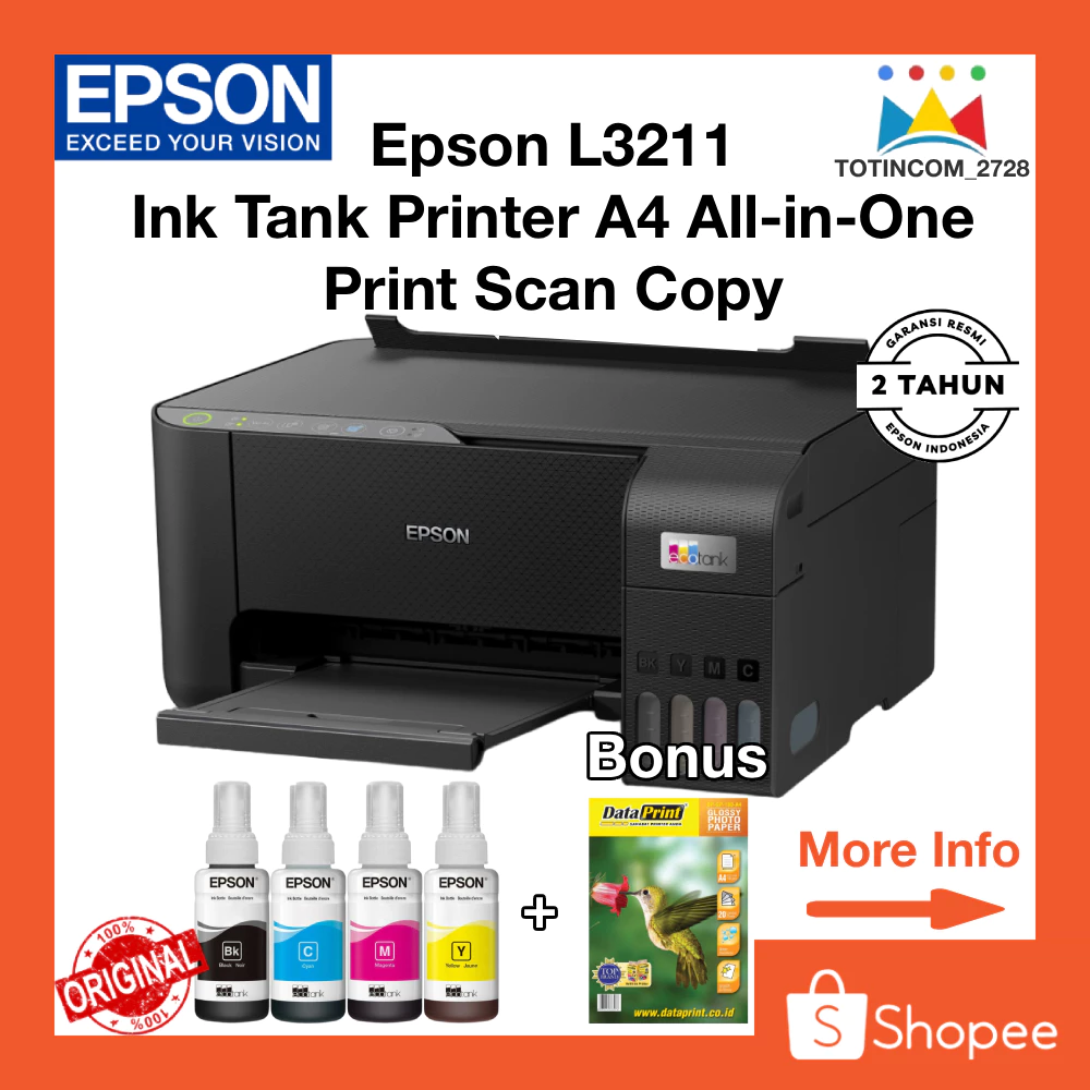 Printer Epson L3211 Print F4 Scan A4 Copy Printer l 3211 All-in-One