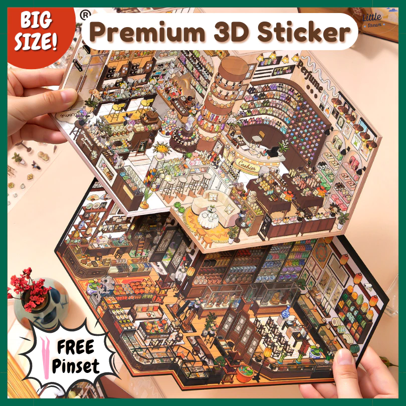 [ BIG SIZE ] Sticker 3D Premium Korea Lucu Mainan Anak Dekorasi Unik & Satisfying