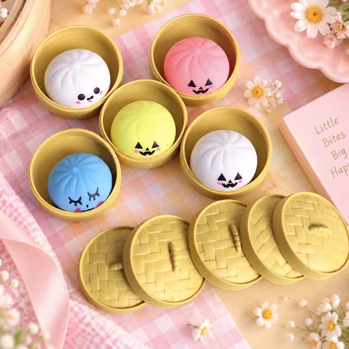 ENISOO STORE - MINI DUMPLING SQUISHY DUMPLING BAKPAO GLITTER MINI VIRAL LUCU UNIK MAINAN ANAK BAKPAU GLITTER MINI LUCU IMUT MURAH SQUISHY DUMPLING ANTI STRESS SQUISHY BAKPAU MUTIARA WARNA WARNI IMUT