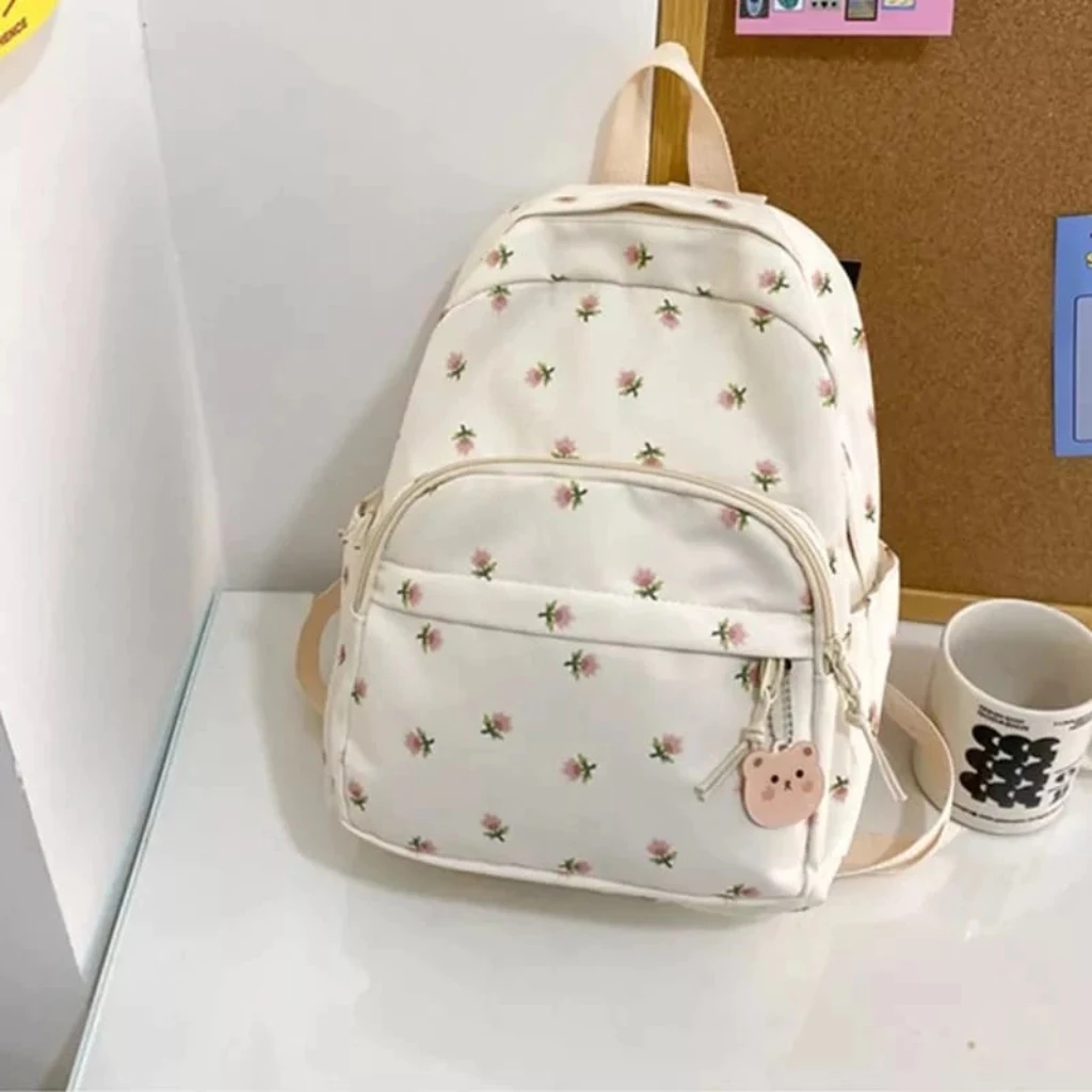 Ts Cewe Polos Murah Tad Rancel Anti Air Waterproof Taa Skolah Aesthetic Import Rangsel Sekolah Cwek Keren Backpack Perempuan Tas Ransel Distro Tas Ransel Sekolah Remaja Ranse Leptop Prempuan Dewasa Back Pack Smp Sma Cewe Tas Ransel Sekolah Motif Bunga Mul