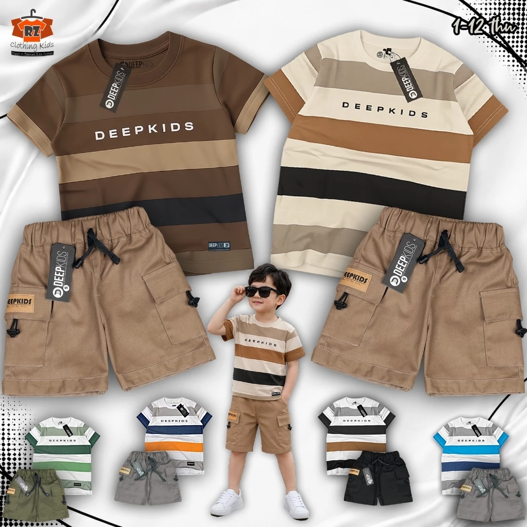 Setelan Anak Laki Laki Distro Usia 1-12 Tahun Bahan Cotton 24s dan Chinos Premium