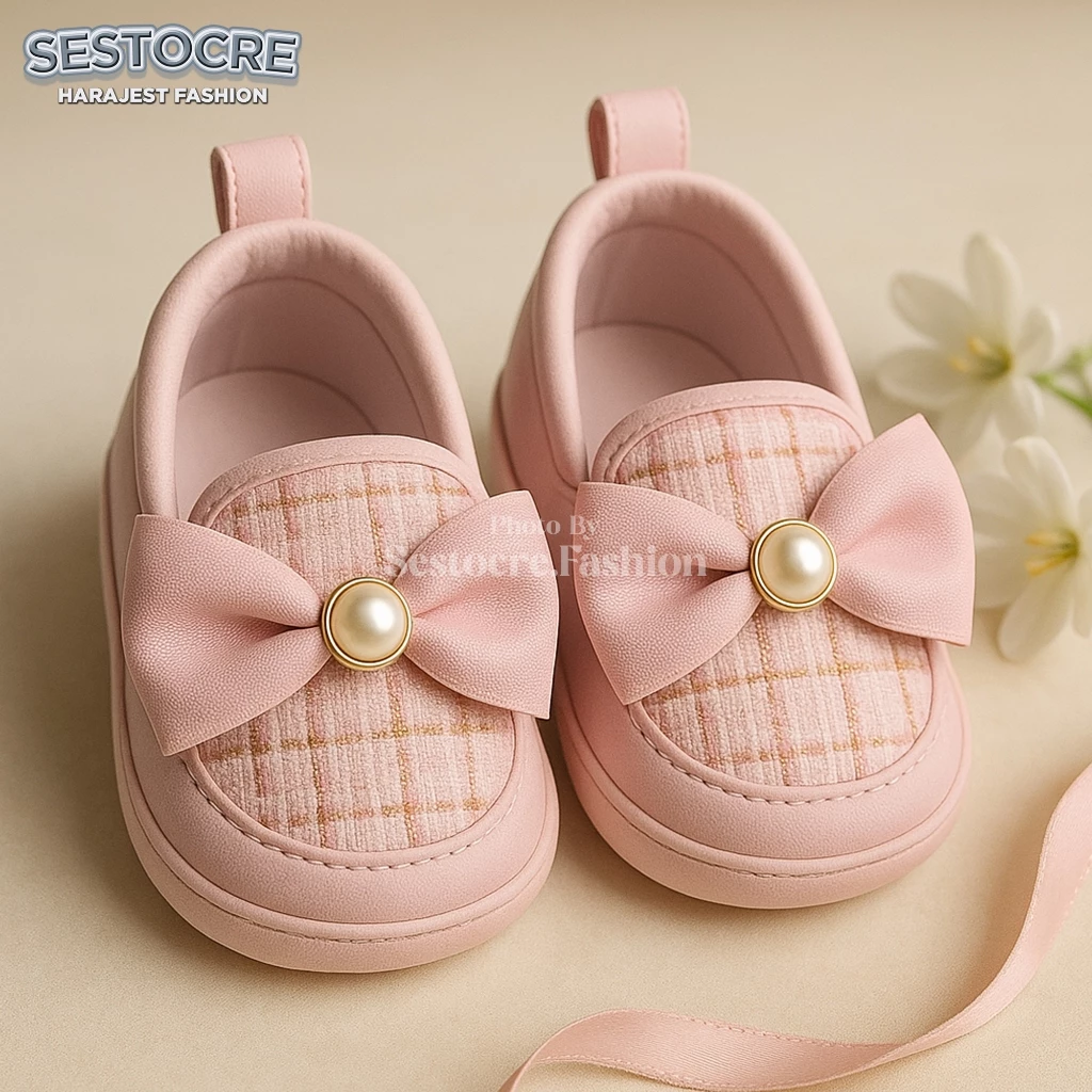Sepatu Bayi Perempuan Usia 0 - 12 bulan /  Sepatu Baby Prewalker Shoes / Sepatu Bayi Cewek tali pita lucu anti slip ringan PITA Shoes - SHF
