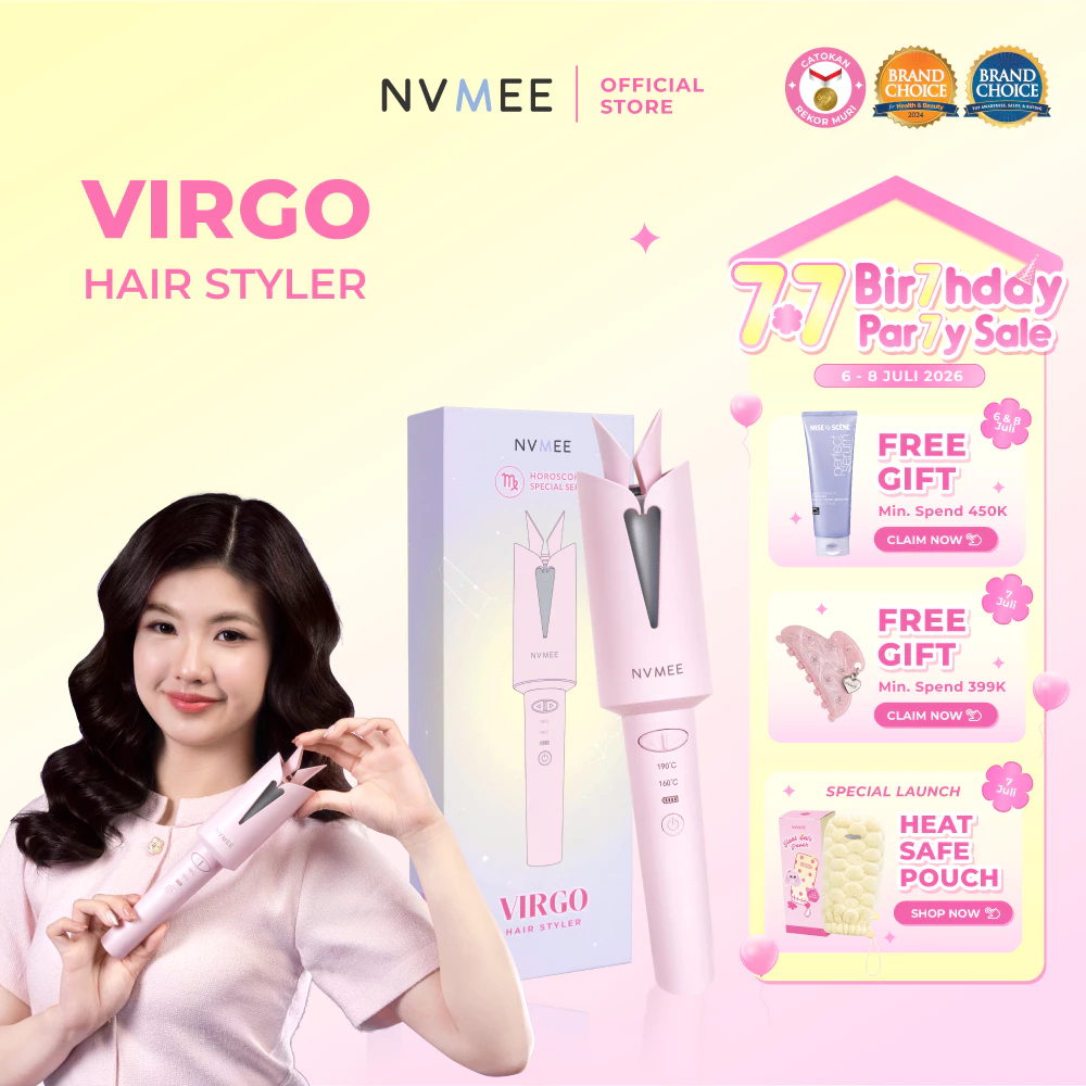 NVMEE - Virgo Hair Styler | Catokan Curly Portable Wireless Travel Friendly Diameter 25 MM