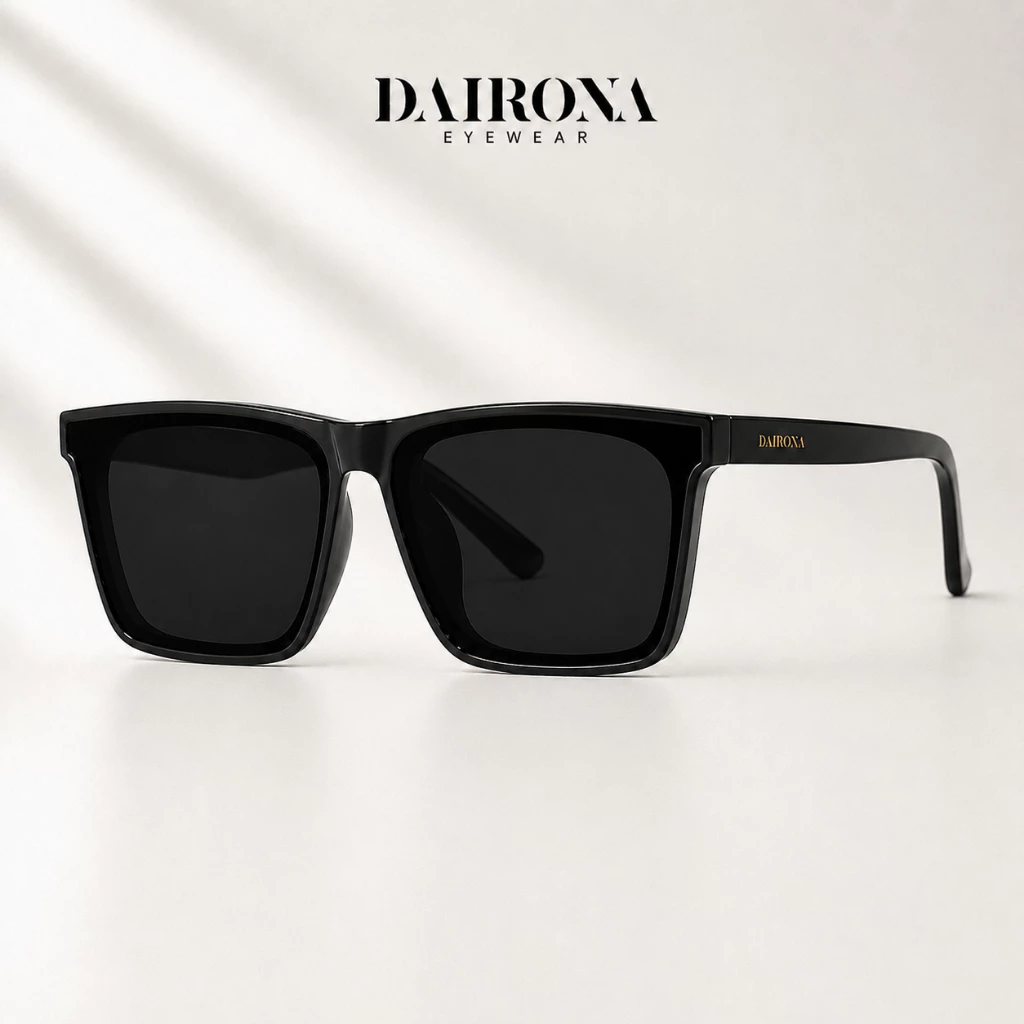 DAIRONA EYEWEAR Kacamata Hitam UV400 Polarized Pria Wanita Bentuk Kotak Bahan PC 659-7504