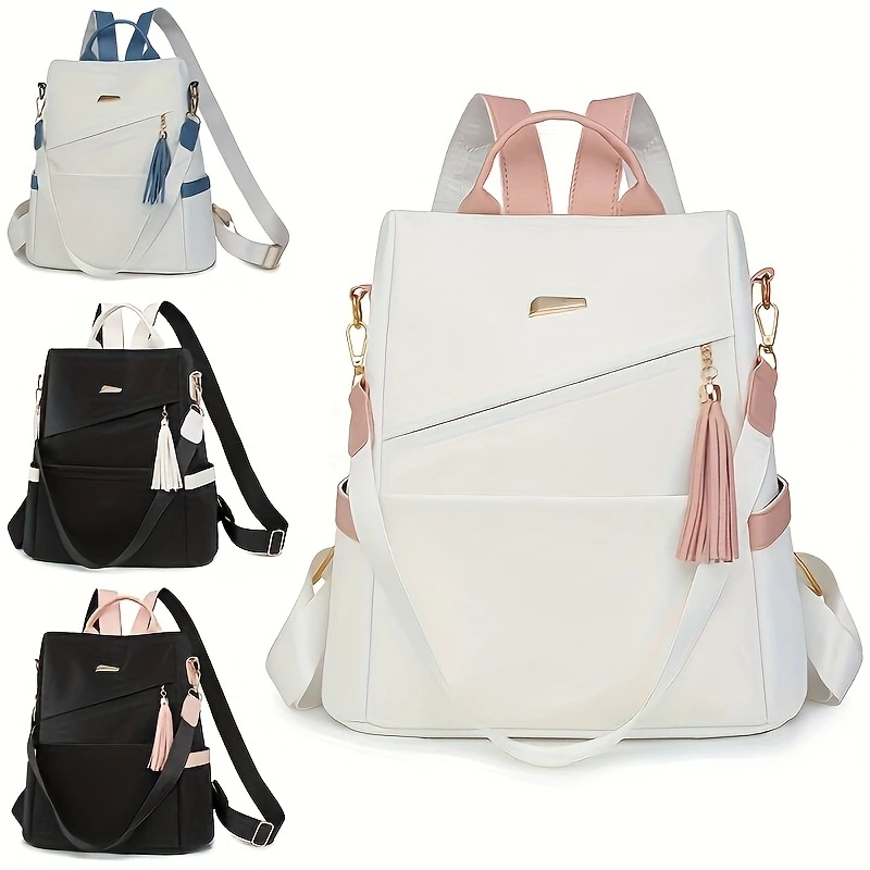 BAGBANDOENG (( COD ))  Tas Ransel Wanita Serbaguna Tas Gendong Bisa di Selempang Multifungsi Anak Perempuan Tas Punggung Wanita Tas Sekolah Anak Smp Fashion Terbaru Termurah Hitam Backpack
