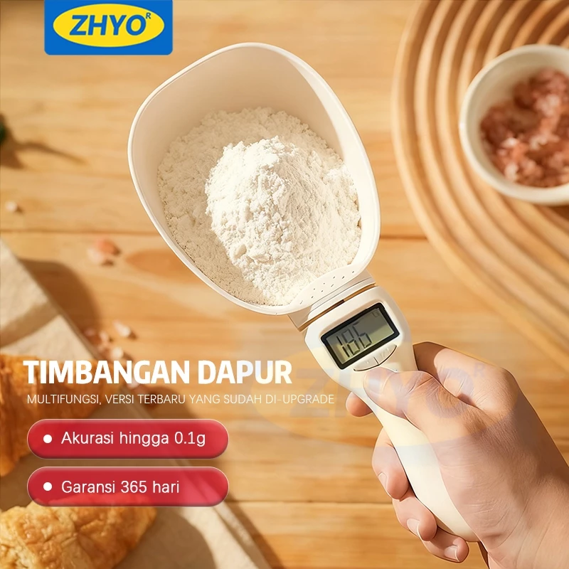 ZHYO Sendok Timbangan Dapur Elektronik 2in1 Presisi 0.1g Kapasitas 800g Multi Unit