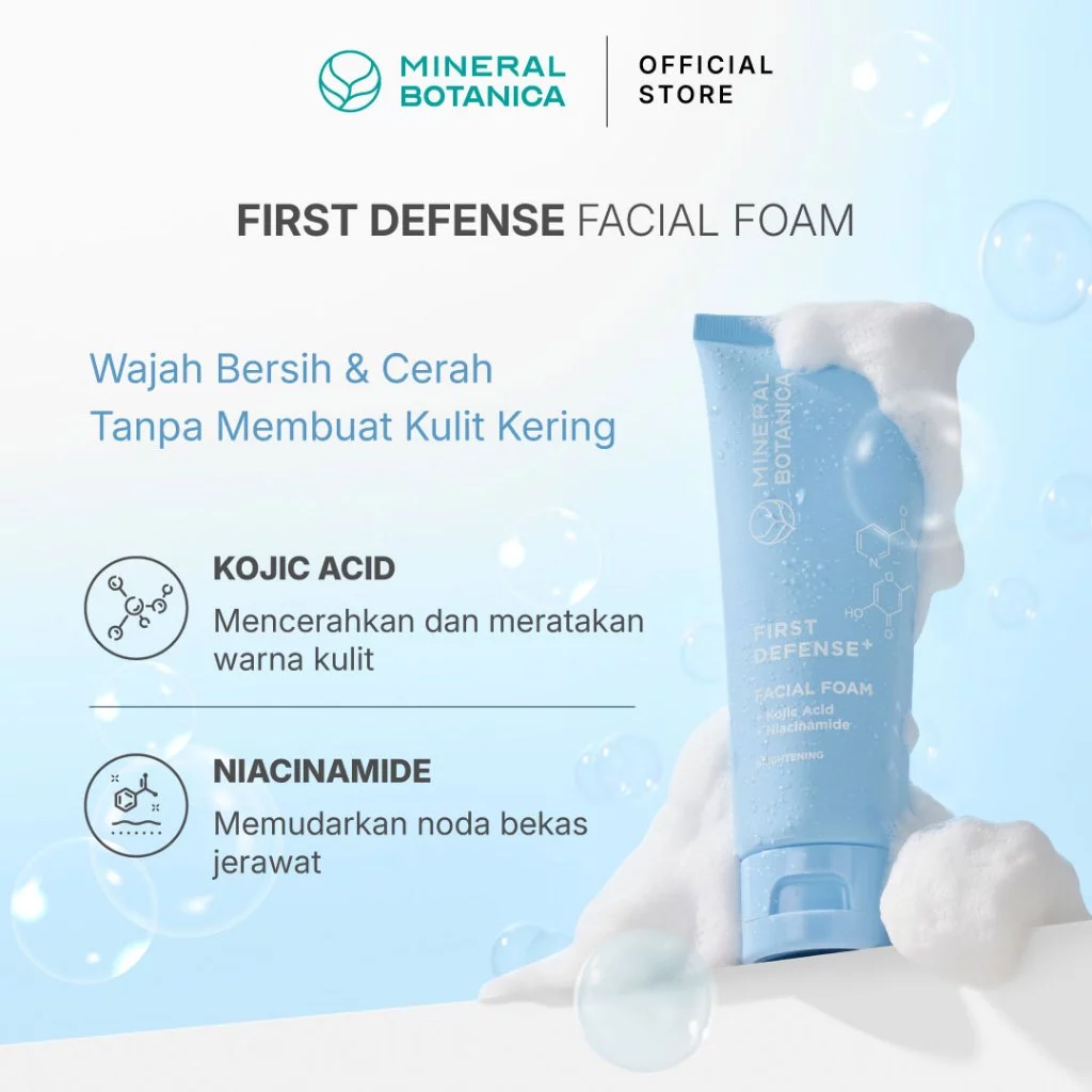 Mineral Botanica First Defense Facial Foam 100g (mencerahkan kulit)