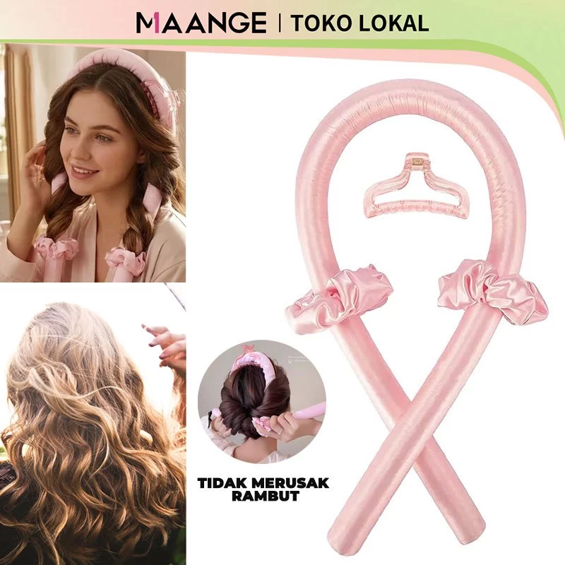 MAANGE ALAT PENGERITING RAMBUT FLEXIBEL HEATLESS CURL / KERITING RAMBUT TANPA PANAS CURLER